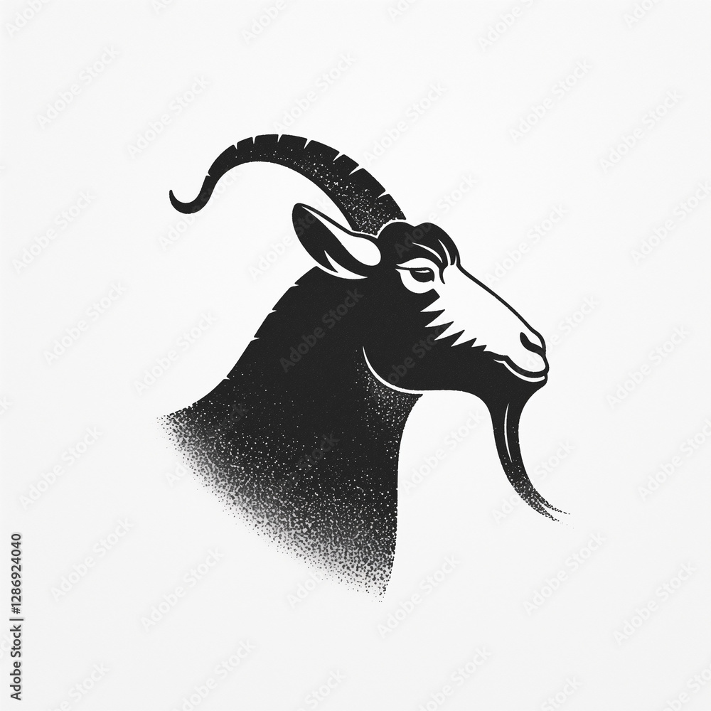 black and white goat