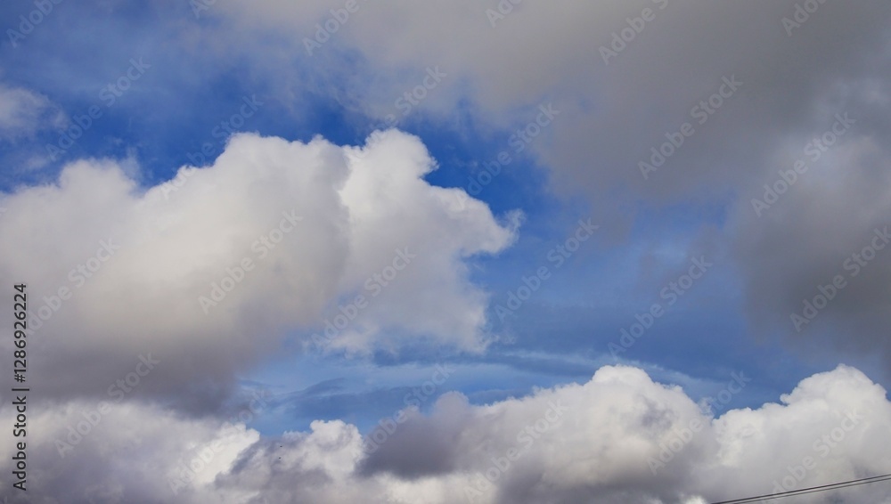 beautiful blue afternoon sky with white clouds beautiful blue afternoon sky with white clouds