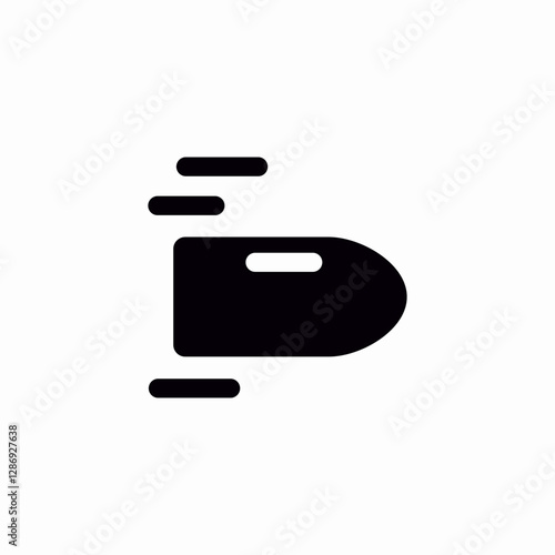bullet speed icon sign vector