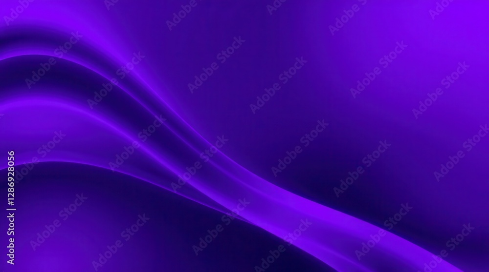 Fototapeta premium A vibrant purple gradient with smooth, flowing curves creates a visually striking abstract background.