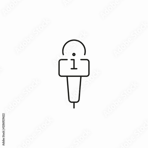information microphone icon sign vector