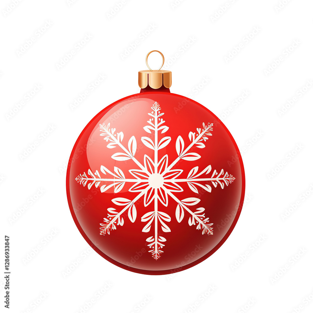 Isolated Red Christmas Ornament Isolated Red Christmas Ornament