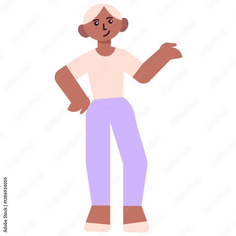 Fototapeta premium Person standing and pointing with a hand