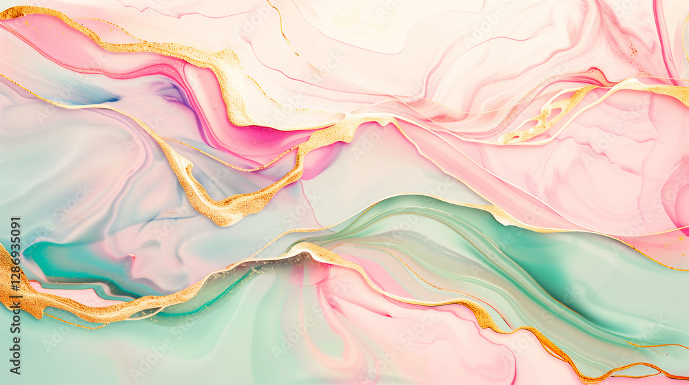 Abstract Flowing marble pastel background, with soft gradients of pastel colors like pink, blue, and green, with gold accents, a sense of luxury and elegance. a fluid and ethereal feel Abstract Flowing marble pastel background, with soft gradients of pastel colors like pink, blue, and green, with gold accents, a sense of luxury and elegance. a fluid and ethereal feel