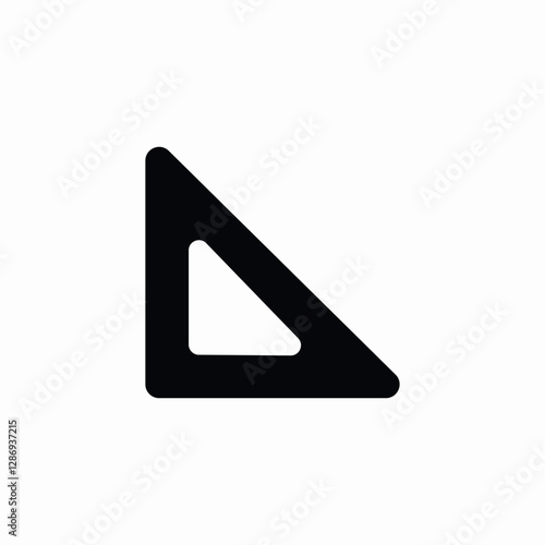 triangle ruler icon sign vector