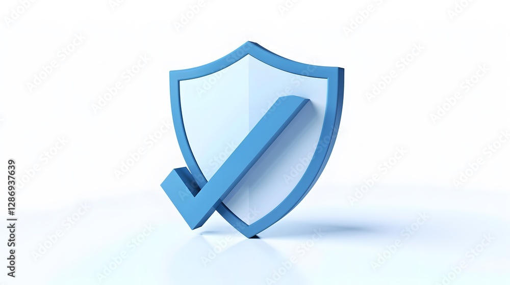 cartoon 3d Icon safety shield check mark perspective . Blue symbol security safety icon. Checkmark in minimalistic style. 3d vector illustration. white background cartoon 3d Icon safety shield check mark perspective . Blue symbol security safety icon. Checkmark in minimalistic style. 3d vector illustration. white background