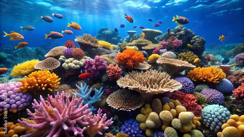 Obraz premium coral reef and fishes