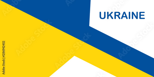Ukraine flag on a white background. Vector illustration.