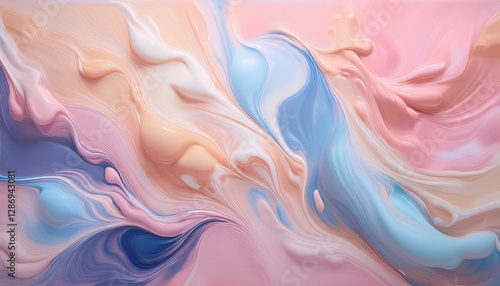 Wallpaper Mural 파스텔 색상의 물감이 섞이며 퍼지는 장면 Torontodigital.ca