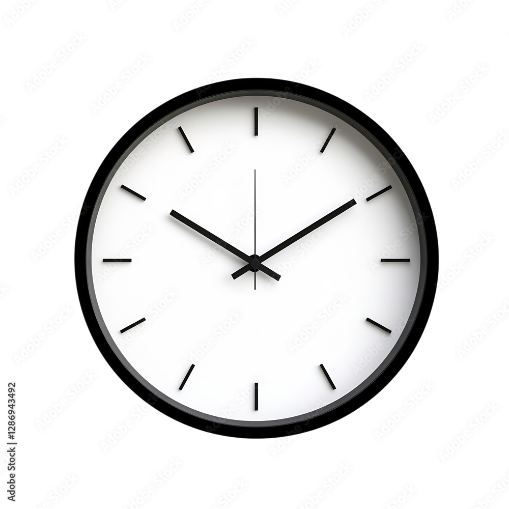 A Stylish Minimalist Wall Clock with Smart Features Isolated on Transparent Background A Stylish Minimalist Wall Clock with Smart Features Isolated on Transparent Background