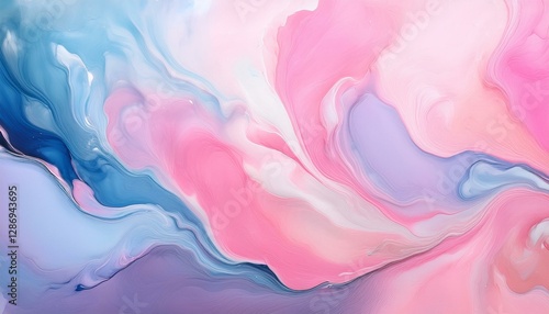 Wallpaper Mural 파스텔 색상의 물감이 섞이며 퍼지는 장면 Torontodigital.ca