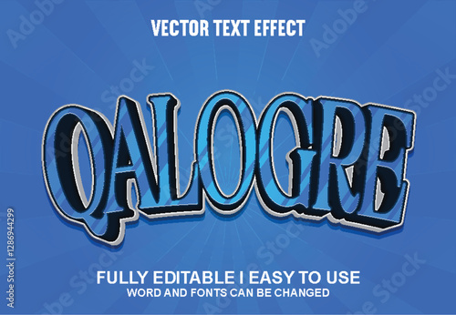text effect 3d new update color blue and white gradient