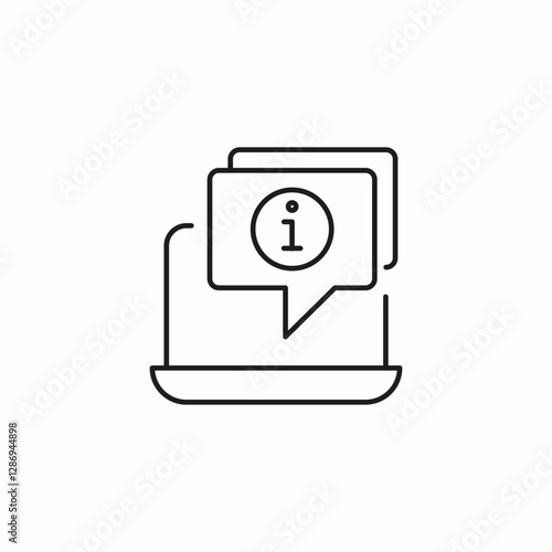 laptop information messages icon sign vector