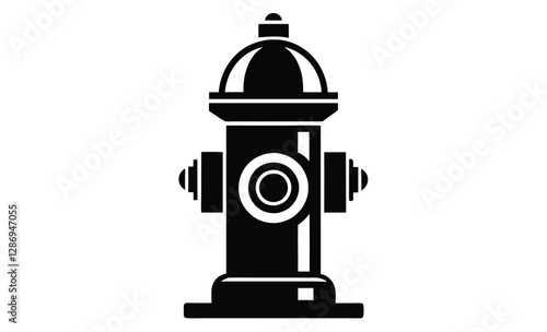 fire hydrant silhouette vector, fire hydrant silhouette, firefighting equipment icon, black vector illustration