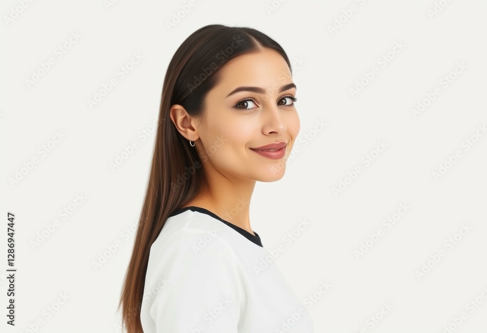 Photorealistic portrait of a young woman Photorealistic portrait of a young woman