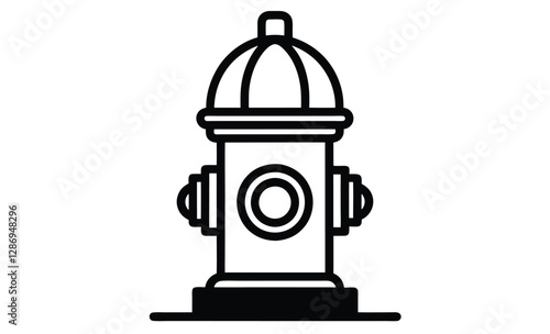 fire hydrant silhouette vector, fire hydrant silhouette, firefighting equipment icon, black vector illustration