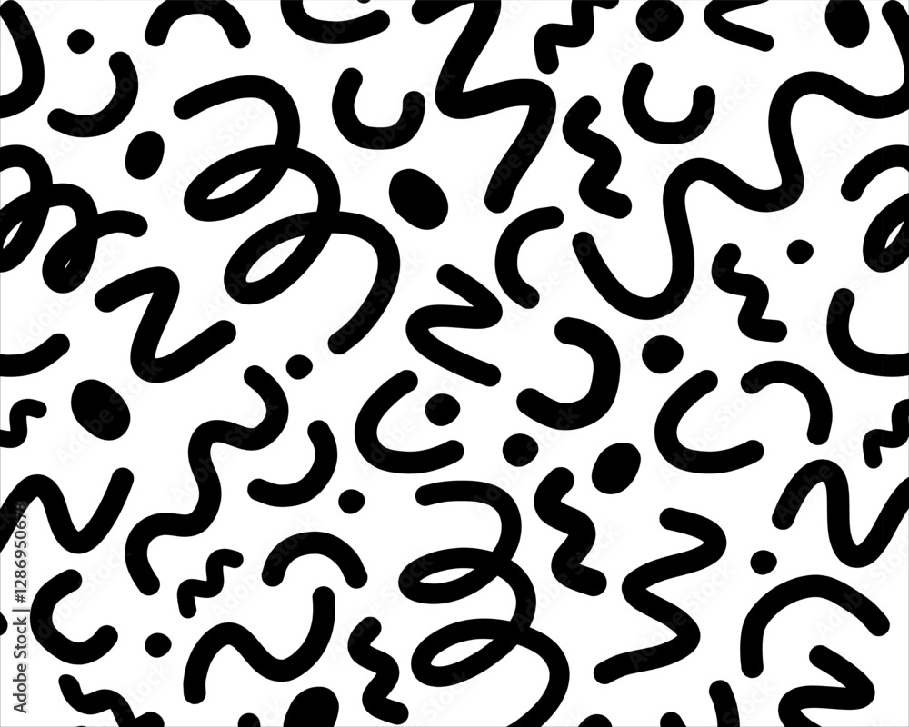 Hand Drawn dash pattern. Seamless pattern with small black lines Hand Drawn dash pattern. Seamless pattern with small black lines