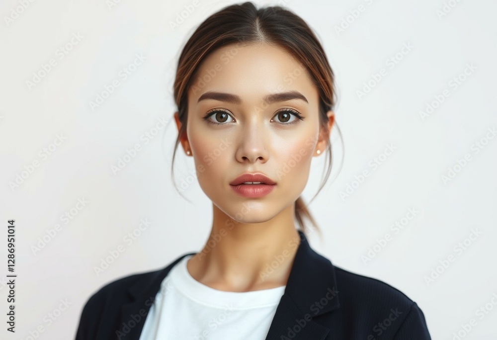 Photorealistic portrait of a female person Photorealistic portrait of a female person