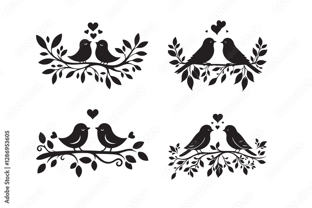 Hummingbird silhouette bundle icon set vector art illustration design template Hummingbird silhouette bundle icon set vector art illustration design template