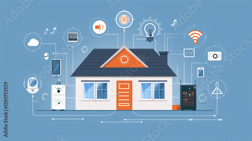 Minimalist Smart Home Illustration Design