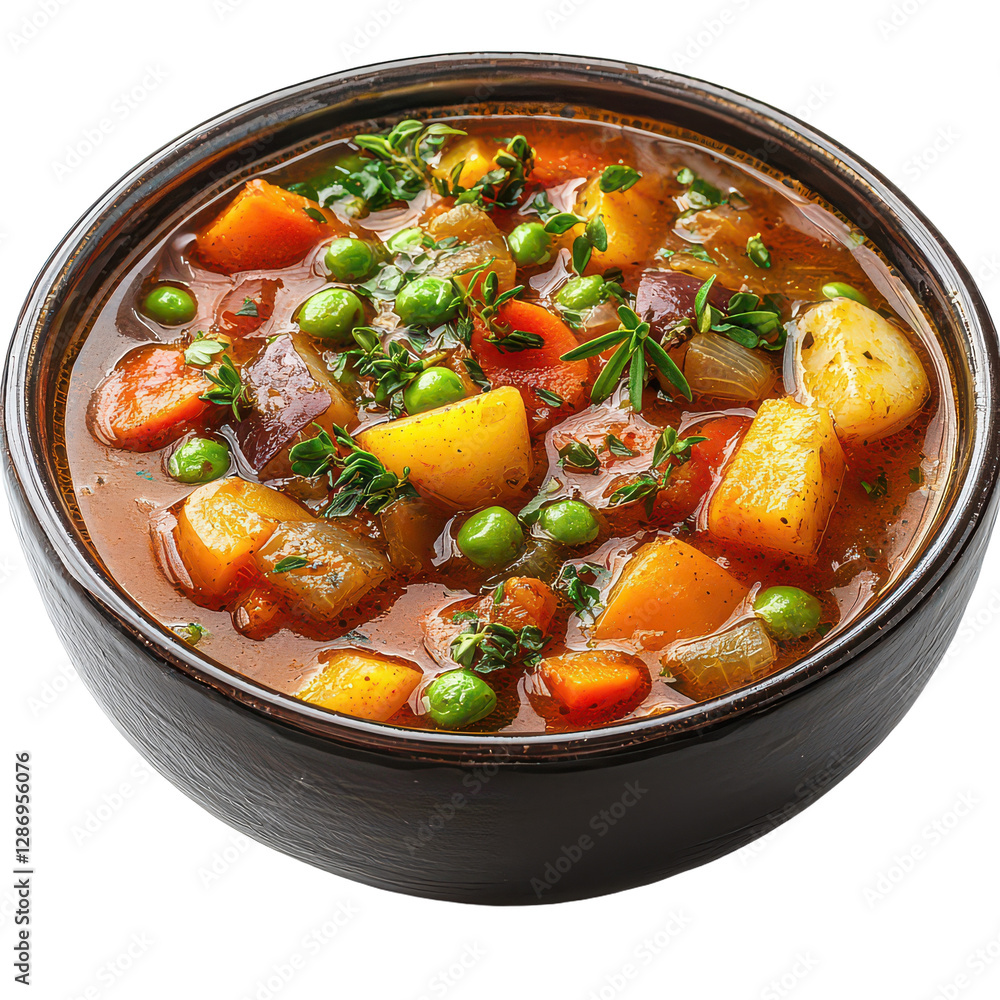 Vegetable Stew isolated on transparent background, PNG Vegetable Stew isolated on transparent background, PNG