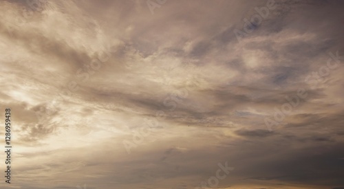 Evening sky with brown clouds, suitable for background