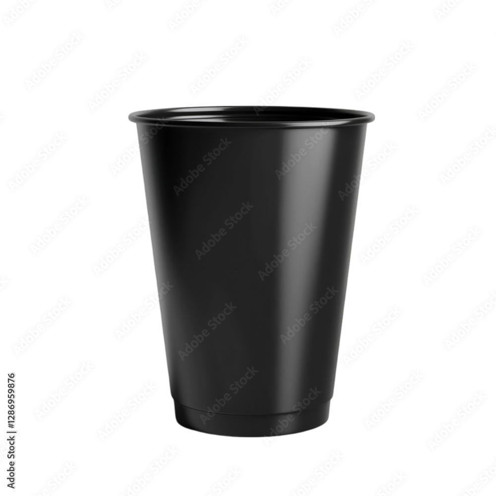 Black disposable cup beverage container drinkware mockup Black disposable cup beverage container drinkware mockup