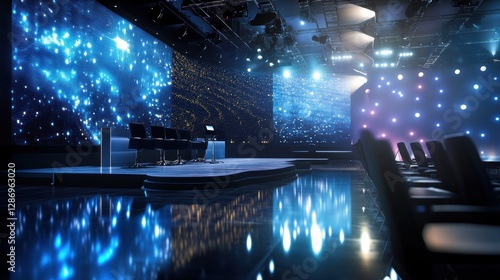 Speaker debating panel topics at business conference 3 jpeg