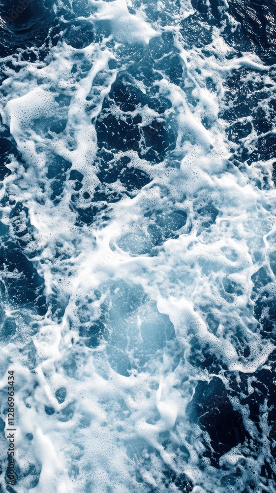 Ocean Waves and Foam on Water Surface. Ocean Waves and Foam on Water Surface.