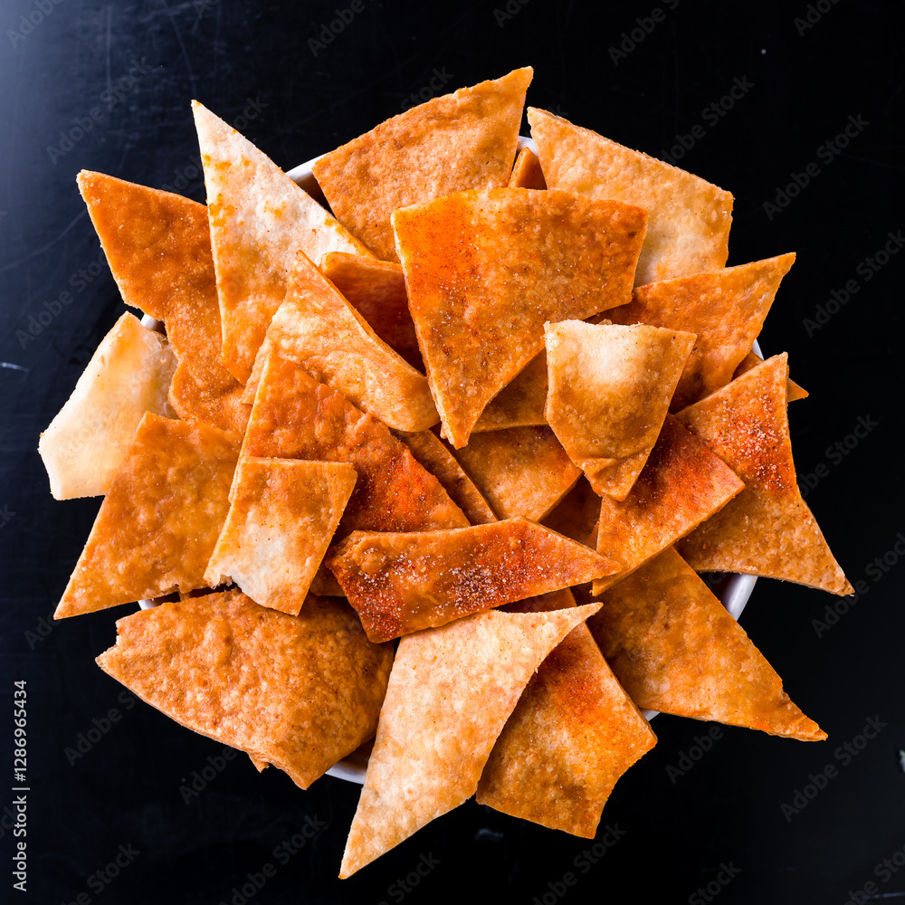 Fresh salsa and tortilla chips, close up