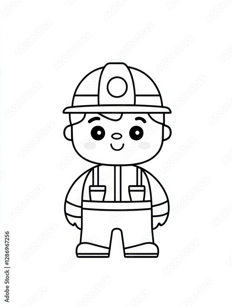This charming cartoon boy construction worker showcases a friendly smile and safety gear, embodying the spirit of hard work and dedication in a fun manner. This charming cartoon boy construction worker showcases a friendly smile and safety gear, embodying the spirit of hard work and dedication in a fun manner.