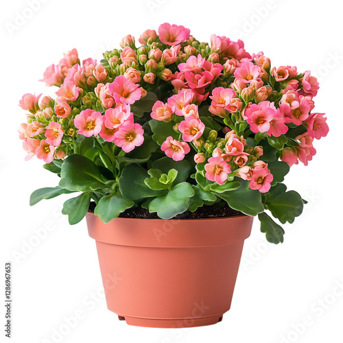 Wallpaper Mural Vibrant Pink Kalanchoe Plant with Green Leaves Isolated on Transparent Background Torontodigital.ca