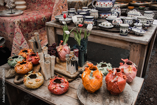 ceramics, marketplace, Amsterdam