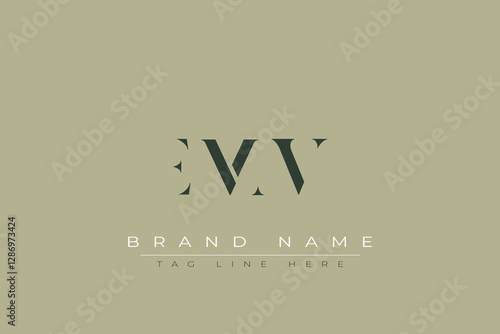 EMV abstract letter logo design. This logo is designed by three abstract letters.