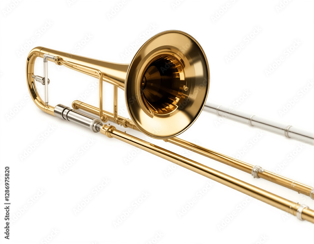 Obraz premium Golden Brilliance: The Majestic Sound of the Trombone