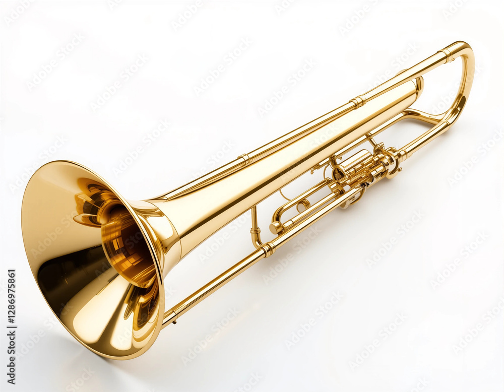 Obraz premium Golden Brilliance: The Majestic Sound of the Trombone