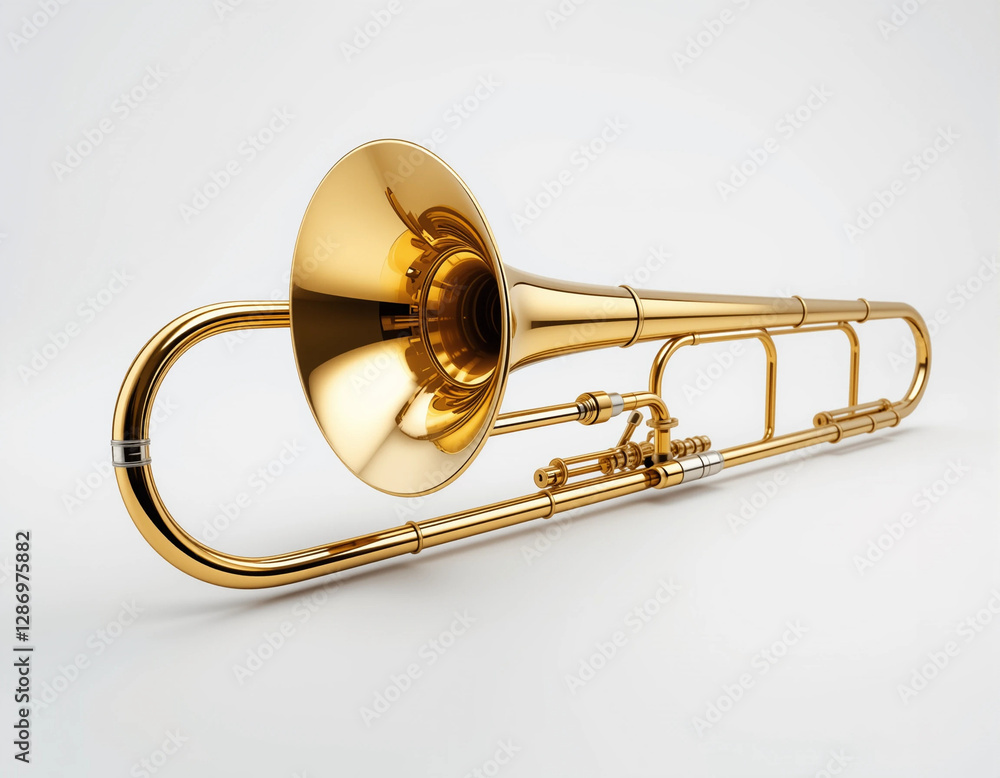 Obraz premium Golden Brilliance: The Majestic Sound of the Trombone