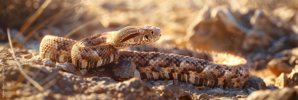 The Majestic RQ Rattlesnake: A Dance of Danger and Beauty in an Arid Landscape The Majestic RQ Rattlesnake: A Dance of Danger and Beauty in an Arid Landscape
