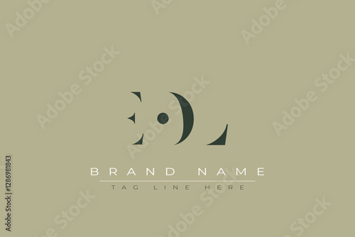 EOL abstract letter logo design. This logo is designed by three abstract letters. photo