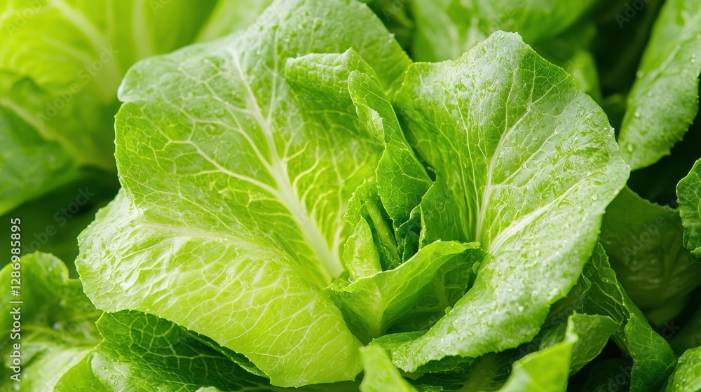 Fresh, vibrant layers of green lettuce leaves, showcasing the crisp texture and healthy appeal of this popular salad ingredient. Fresh, vibrant layers of green lettuce leaves, showcasing the crisp texture and healthy appeal of this popular salad ingredient.