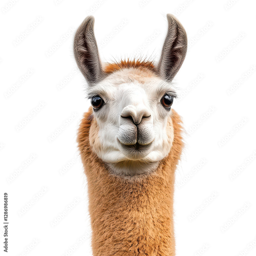 Obraz premium Llama isolated on transparent background, PNG