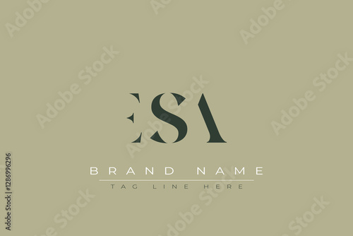 ESA abstract letter logo design. This logo is designed by three abstract letters.
