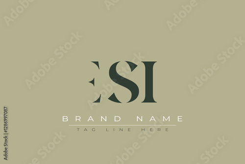 ESI abstract letter logo design. This logo is designed by three abstract letters.