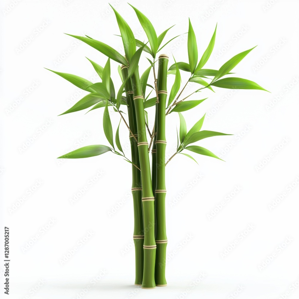 Fototapeta premium Bamboo plant isolated on white background