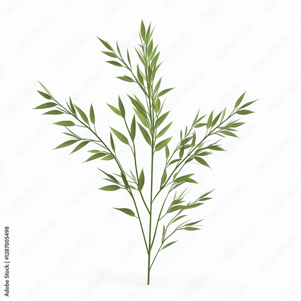 Obraz premium Barley plant isolated on white background