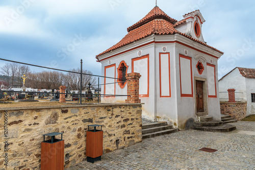 Obraz na płótnie Pilgrimage Church of the Assumption of the Virgin Mary in the village of Kajov in the South Bohemian Region, Czech Republic w salonie