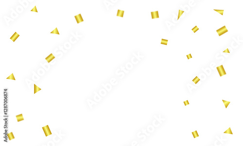 金色の紙吹雪が舞う祝祭感あふれる背景素材