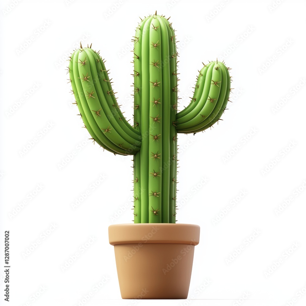 Naklejka premium Cactus plant isolated on white background