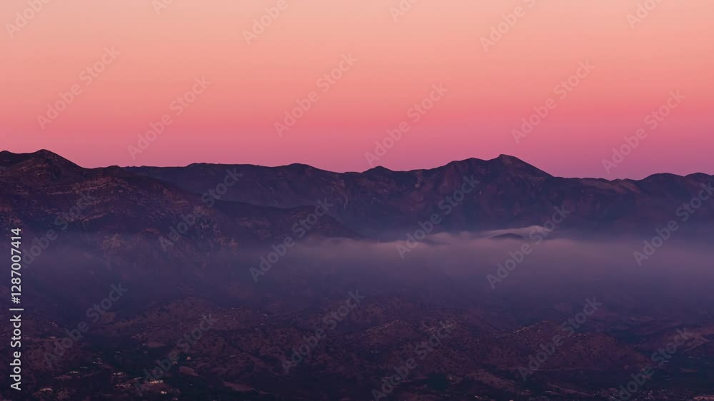 Hyperlapse Ojai California aerial Time Lapse shot mountains and mist - Known as the Pink moment before sunset
Hyperlapse Ojai California aerial Time Lapse shot mountains and mist - Known as the Pink moment before sunset