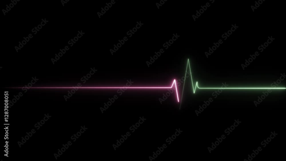 Neon heartbeat symbol. Illustration of the heartbeat and pulse rate signal of an abstract neon energy. Neon heartbeat symbol. Illustration of the heartbeat and pulse rate signal of an abstract neon energy.